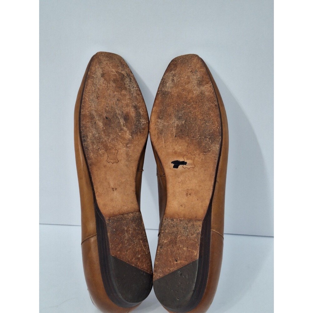 Enzo Angiolini Brown Leather Loafers Women's Sz 9M Slip On Made In Italy Luxury - Picture 11 of 12